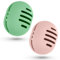 Fauxomor Lot de 2 Respirant Porte-éponge de Maquillage pour les Voyages,Support Eponge Maquillage en Silicone Incassable,étui Portable pour tous Les Types Beauty Blender,Rose+Vert