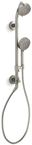 KOHLER 76471-Y-BN Awaken 1.75 GPM Retrofit Shower - Includes Shower Head, Hand Shower, Slide Bar and Hose, Vibrant Brushed Nickel