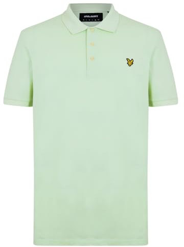 Lyle & Scott Mens Short Sleeve Polo Shirt Lifestyle Cotton Turquoise Shadow M