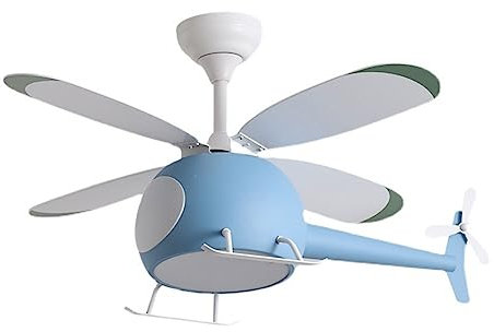Leise Ventilator lampe Helikopter Deckenventilator mit Licht Cartoons Flugzeug Dimmbare 6-stufige Deckenventilatoren Lampe W/Fernbedienung for Kinderschlafzimmer Wohnzimmer Restaurant Büro ( Color : B