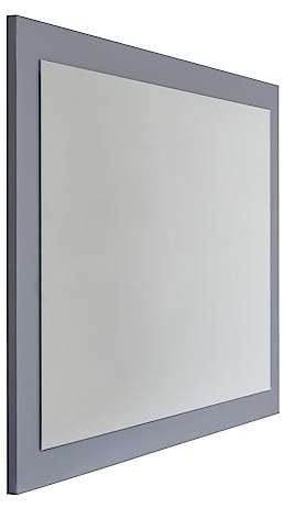 Composad | Spiegel mit Rahmen der Linie GALAVERNA, moderner und eleganter Wandspiegel, Abmessungen (BxHxT): 81,9 x 68,3 x 3,5 cm, Titangrau lackiert, Made in Italy