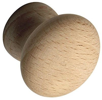 ALLES IM GRIFF Möbelknopf Hemera ø 35mm - Möbelknauf aus Holz Tiefe 28mm - Knauf für Schrank, Buche roh