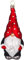 Christbaumschmuck Wichtel 12,5cm Glas Zwerg zum Aufhängen Rot Weiß Schwarz - Weihnachtsbaum Anhänger - Weihnachtswichtel mit Fliegenpilz-Mütze - Handbemalter Weihnachtsbaumschmuck