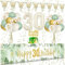 30 Geburtstag Deko, VICTERR Grün Gold Deko 30. Geburtstag Frauen und Männer Deko Set, Lange Größe Happy 30th Birthday Banner Hintergrund 274×37cm, Girlande Wimpel Konfetti Luftballons