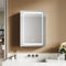 SIRHONA Armoire Miroir de Salle de Bain avec Prise, Pharmacie avec Miroir Température de Couleur Réglage, Anti - Buée, Armoire de Rangement Toilettes avec Étagères Réglables(50 x 70 cm)