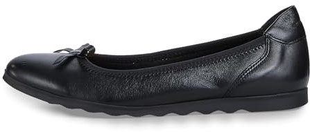 Tamaris Damen Ballerina-1-22128-42 Ballerinas, Black Leather, 38 EU