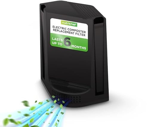 NutriChef Filtro de reemplazo para el compostador electrico, De facil instalacion