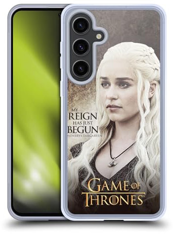Head Case Designs Offizielle HBO Game of Thrones Daenerys Targaryen Zeichen Zitate Soft Gel Handyhülle Hülle kompatibel mit Samsung Galaxy S24+ 5G