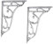 Ceramic Accessories Pair of Ornate Cistern Brackets - Chrome