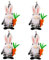 ABOOFAN 4 Stück Karotten Puppe halten Kinderspielzeug Weihnachtsspielzeug hasenfiguren Geschirr Ostern Dekor Ornament ausgestopfter Hasenzwerg Kinderzwergpuppe Schreibtisch Geschenk