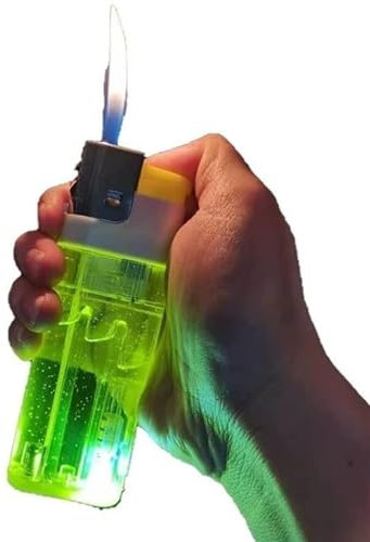 Jumbo Clear Lighting Feuerzeug, extra langes, super nachfüllbares Butanfeuerzeug, leicht zu tragen, sehr gut geeignet für Zigaretten, Geschenke, Sammlungen (Color : Yellow)