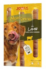 JosiDog Meat Sticks Lamb | 20x 3 St. | Adult | Snack mit Lamm für Hunde | Premium Kaustangen für ausgewachsene Hunde | Lamm | mit viel leckerem Fleisch | zucker- & getreidefrei | powered by JOSERA
