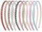 Nenjindz Neu Pailletten beschichtete Haarbänder Glitter Haarreif für Frauen Mädchen,10Stück Pailletten Stirnband Glitter Alice Bands Mode dünnes Haarbänder für Mädchen Regenbogen Glitter Haarband