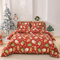 Boqingzhu Weihnachts Bettwäsche 135x200cm Weihnachtsmann Tannenbaum Kinder Warm Winter Weihnachten Bettwäsche Set Microfaser Bettbezug und Kissenbezug 80x80cm mit Reißverschluss