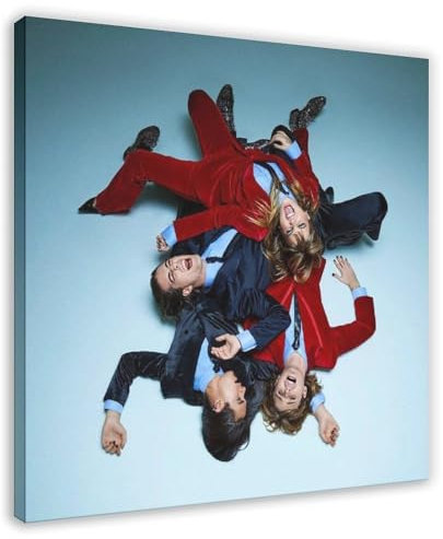 CSESTCGN Rockband Måneskin-Poster auf Leinwand, 13 Stück, Schlafzimmer, Dekoration, Landschaft, Büro, Raumdekoration, Geschenk, 60 x 60 cm
