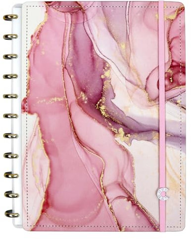 CREATE A NOTEBOOK Premium Discbound Notizbücher – Planen, organisieren, anpassen und erobern – Discbound Planer mit 4 Registerkarten für Arbeit, Schule, Tagebuch oder den täglichen Gebrauch – (AGATHA,