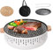 Outdoor Tischgrill Edelstahl Holzkohlegrill Holzkohlegrill für Camping Camping Grill mit Antihaftschale tragbarer Grill Perfekt für Camping