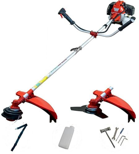 Desbrozadora de Gasolina de 52 CC, 2 Discos, Roja