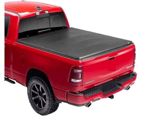8FT Pickup Dreifach-Laderaumabdeckung, LKW-Ladeflächenabdeckung, kompatibel mit Dodge Ram 1500