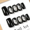 Halloween Short Press on False Nails, 24 Pieces, Creative Design, Short Square, Acrylic