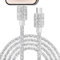 Coolden USB C auf iPhone Kabel 1,2M 60W iPhone Ladekabel Power Delivery Schnellladekabel Glitzer Strass Design USB C Ladekabel für 14/13/12/11 Pro Max/X/XS/XR/8/6/iPad, für USB C Ladegeräte Weiß