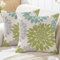ViaElayu Outdoor Kissenbezug 50x50 Frühling Grün Blumen Kissenhüllen Zierkissenbezug Dahlien Wetterfest Dekokissen Kissen Couchkissen Sommer Kissenbezüge Wohnzimmer Garten Sofa Deko 2er Set
