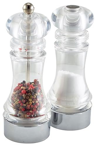 Juego de molinillo de pimienta acrílico y salero