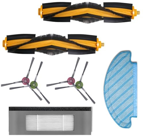 Fine jade2 6 spazzole a rulli principali di ricambio con spazzola di pulizia per robot aspirapolvere Ecovacs DEEBOT OZMO N10 N10 Plus 920 950 T8 AIVI Max T9 T5 N5 N7 N8+ N8 Pro DX55 DX93 DJ65