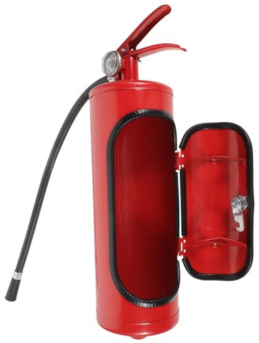 ABOOFAN Feuerlöscher Weinhalter Metall Whiskybar Weinkarton Geschenk für Feuerwehrleute Reise Dekoration Aufbewahrung