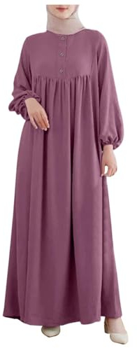 Hijab Set, Abaya Damen Baumwolle Set Sommer Frühling Gebetskleid Burka Große Größe Für Frauen Kleidung Abaya-Set Lang Muslim Hijab-Kleid Elegant mit Kopftuch Gebetskleidung Muslimische Islam