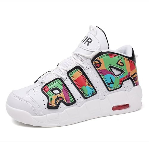 Herren Basketballschuhe Air More Uptempo Sneakers High-top Mode Sport Tennisschuhe Damen Studenten Anti-Rutsch Jungen Mädchen Sportschuhe Running Shoes