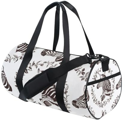 ISAOA Sporttasche, Sporttasche, Reisetasche, Reisetasche, Gep?cktasche, Zebra-Kranz, für Wochenender, Sport, Urlaub, Tanzen, Multi