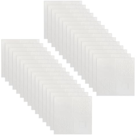 30 Stück 3D-Schaumstofffliesen, Wandaufkleber, selbstklebend, wasserdicht, Deckenpaneel für TV-Wand, Wohnzimmer und Schlafzimmer, Weiß (Weiß 1)
