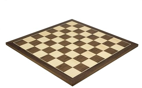 Tablero de ajedrez de madera de nogal y arce, fabricado en España