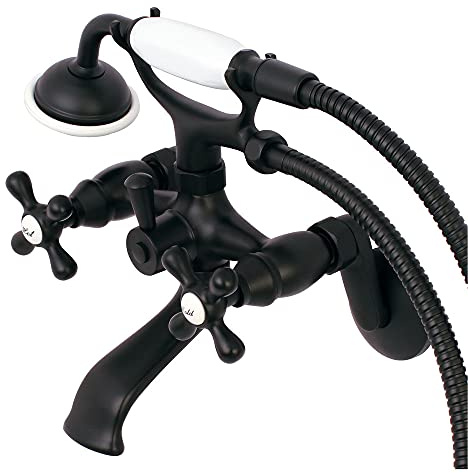 Kingston KS266ORB Wall Mount Clawfoot Tub Faucet, Oil Rubbed Bronze