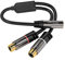 KabelDirekt – 0,2m 3,5mm Adapteur (3,5mm femelle, 2x Cinch/RCA femelles)