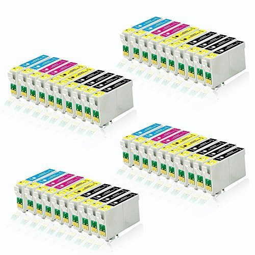 (40er Set, Epson Tintenpatronen (26XL) T2621 T2631 T2632 T2633 T2634) • 40x Kompatibel Druckerpatrone für Epson...