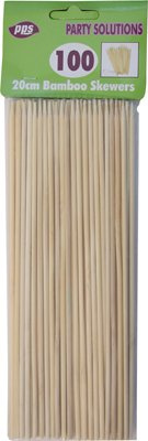 500 x BAMBOO WOODEN BBQ SKEWERS- 20cm / 8 inches FREE DELIVERY