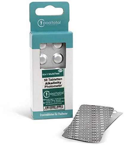 50x Tabletten Alka-M zur Messung der Alkalinität/Säurebindungsvermögen - Für elektronische Pooltester/Photometer