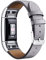 Mornex Für Fitbit Charge 2 Armband, echtes Leder-Armbänder, Unisex-Ersatzband mit Metall Konnektoren(5,5-8,1) Grau