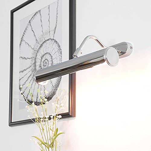 Licht-Erlebnisse Wandleuchte Innen Echt-Messing in Silber glänzend Flur Schlafzimmer H:12 cm E14 max. 40W 2-flammig Jugendstil Wandlampe Schlafzimmer