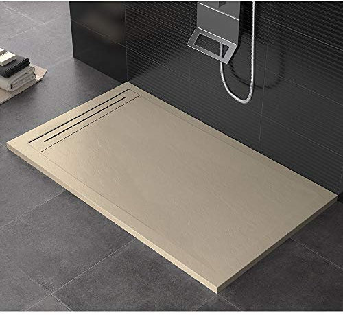 Maier Receveur de douche en pierre modèle Oasis, crème, différentes dimensions