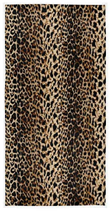 Mnsruu Weiches Handtuch, Vintage-Stil, Leopardenmuster, 76 x 38 cm