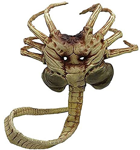 Zocos Alien Facehugger Mask Xenomorph Face Huggers Halloween Cosplay Mask Scary Latex Face Mask Halloween Costume Props for Adults