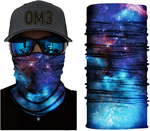 OM3® Gesichtsmaske I Schlauchschal mit Motiv I Mundschutzmaske I Halstuch I Wind Face Shield | Multifunktionstuch Herren & Damen S090