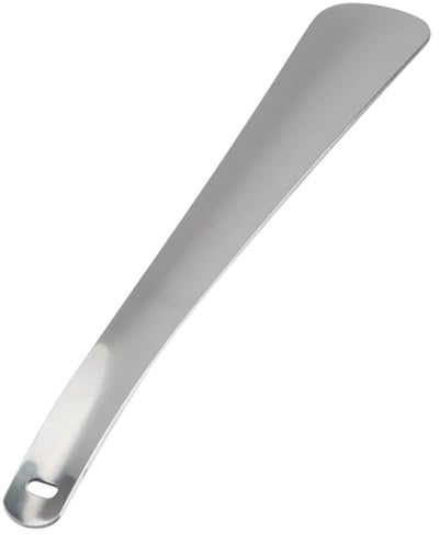 HERCHR Calzascarpe Lungo Metallo, 30 cm Calzascarpe resistenti alla pressione con foro per appenderlo, per Anziani Uomini Donne Bambini