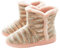 AONEGOLD Pantofole Donna Invernali da Casa Ciabatte Donna Tessuto a Maglia Calde Antiscivolo Stivaletti Imbottiti Scarpe Comode(Rosa,Taglia 37-38)