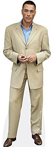 Jean-Claude Van Damme (Beige Suit) Pappaufsteller lebensgross