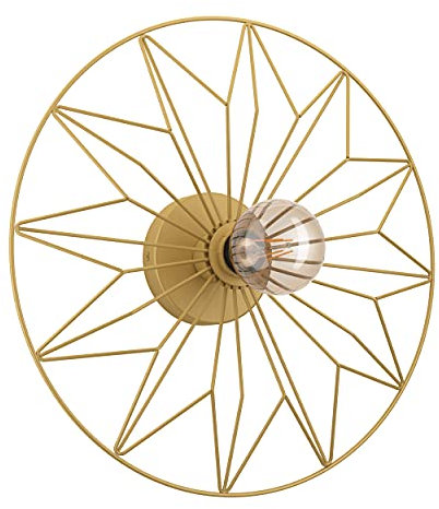 EGLO Deckenlampe Castanuelo, 1 flammige Wandlampe elegant, retro, Deckenleuchte aus Metall, Wandleuchte in Gold, Wohnzimmerlampe sternförmig, Schlafzimmerlampe E27, Ø 42,5 cm
