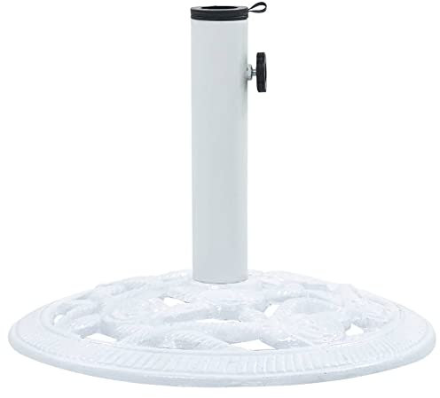 MUSEVANE Sonnenschirmständer Weiß 9 kg 40 cm Gusseisen